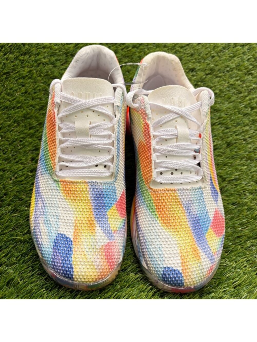 Nobull Journey Pride Moves Womens Size 7 White Orange Training Shoes Sneakers - Picture 5 of 10